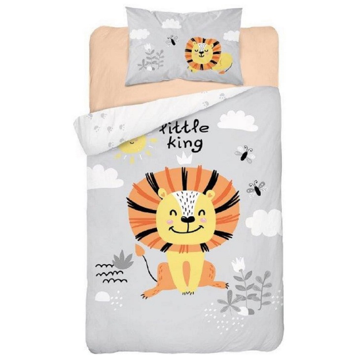 Set lenjerie de pat pentru copii Detexpol, bambus si bumbac, multicolor