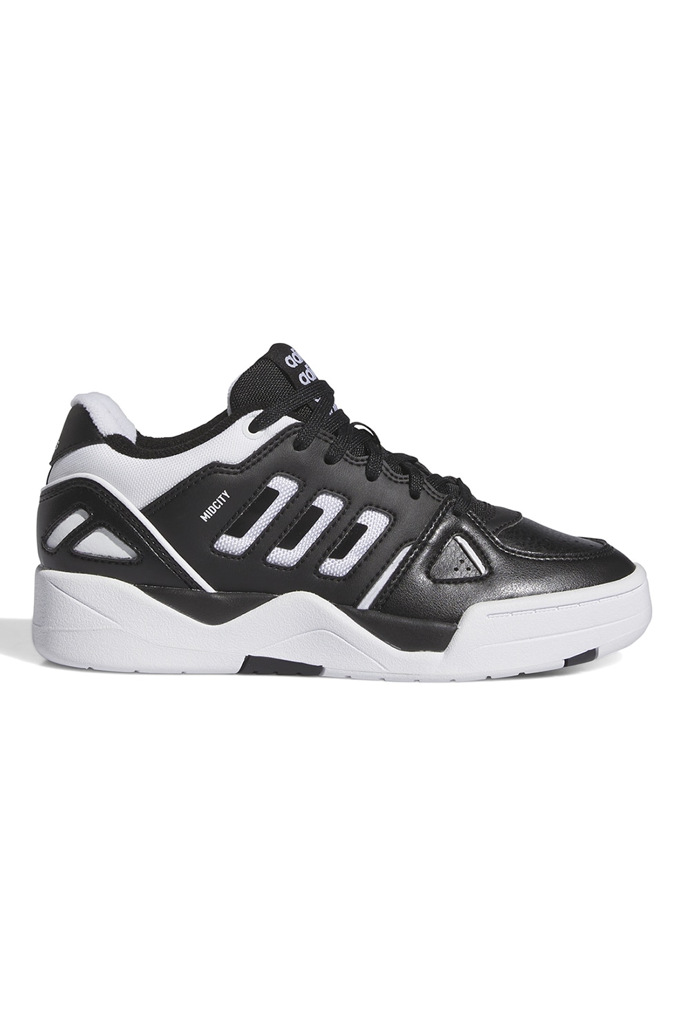 adidas Sportswear, Pantofi sport de piele ecologica Midcity, Alb, Negru, 38 2/3 EU