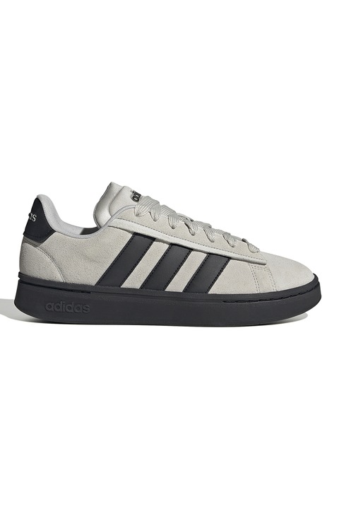 adidas Sportswear, Pantofi sport Grand Court Alpha de piele ecologica, Negru/Gri deschis