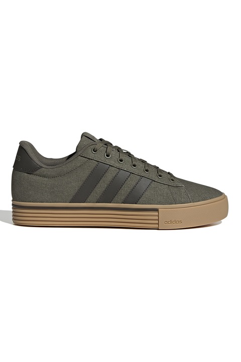 adidas Sportswear, Pantofi sport Daily 4.0 din material textil, Maro inchis/Kaki