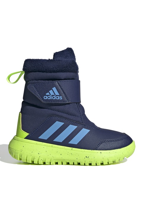 adidas Sportswear, Боти Winterplay с велкро, Тъмносин/Лайм зелено