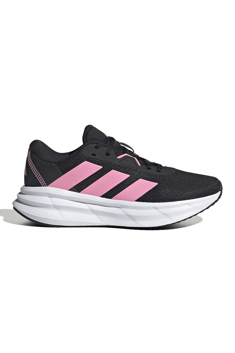 adidas Performance, Galaxy 7 logós futócipő, Fekete/Rózsaszín