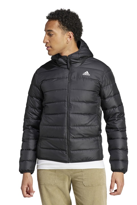 adidas Sportswear, Steppelt télikabát oldalzsebekkel, Fekete, S