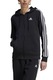 adidas Sportswear, Hanorac din amestec de bumbac cu fermoar, Negru, 2XS