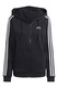 adidas Sportswear, Hanorac din amestec de bumbac cu fermoar, Negru, 2XS