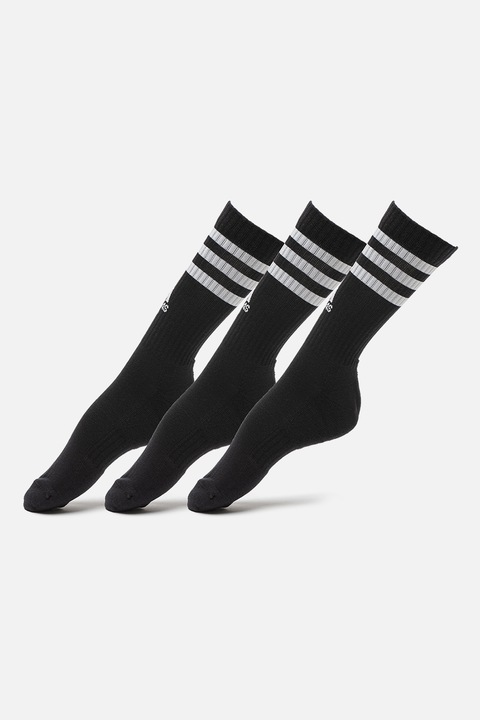adidas Performance, Унисекс дълги чорапи - 3 чифта, Бял/Черен