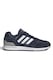adidas Sportswear, Pantofi sport Run 80s 'cu insertii de piele intoarsa, Alb/Bleumarin