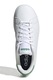 adidas Sportswear, Маратонки Advantage Base 2.0 от еко кожа с перфорации, Бял/Зелен