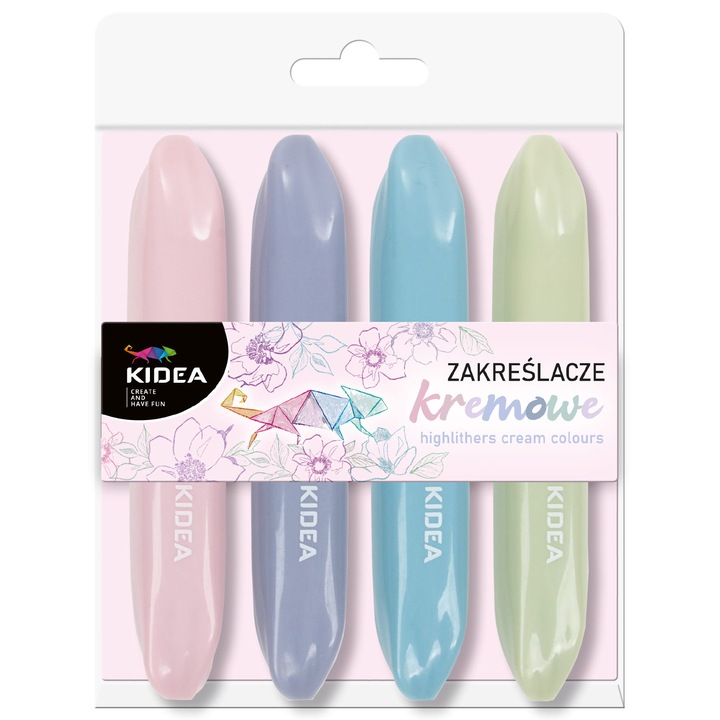 Комплект от 4 хайлайтъра, Kidea, Multicolor