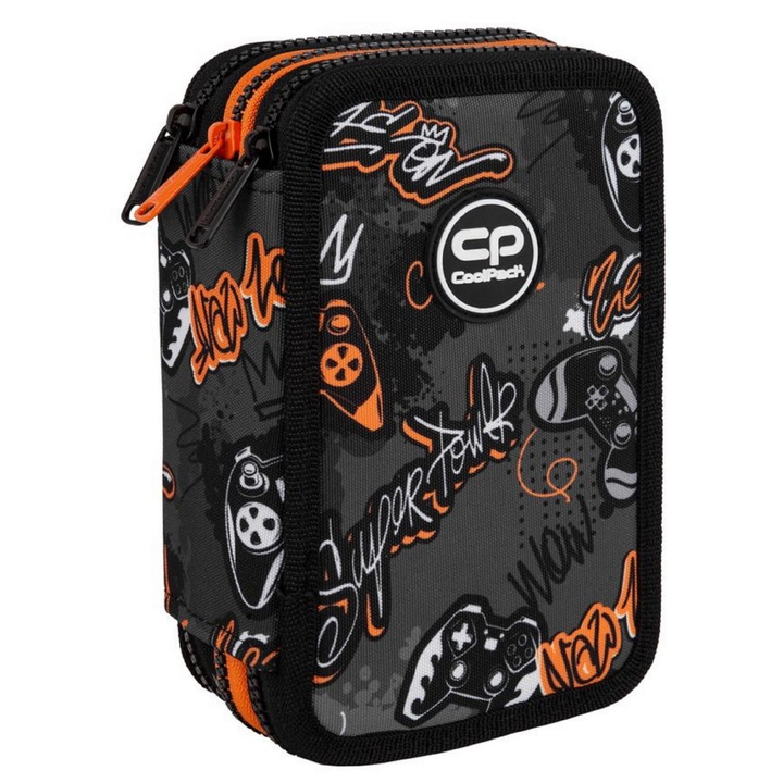 Моливник, CoolPack, полиестер, 18 маркера, 18 молива, линийка, 20 х 12,5 х 6,5 см, многоцветен