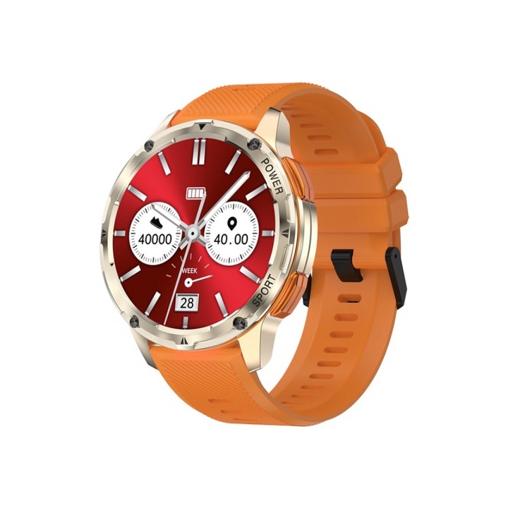 AK59 okosóra, Bluetooth-hívások, értesítések, közösségi hálózatok, AMOLED kijelző, arany