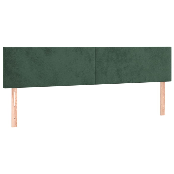 Tablii de pat vidaXL, 2 buc, verde inchis, 80x5x78/88 cm, catifea, 8.45 kg 345821