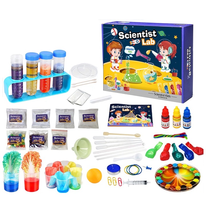 Комплект за научни експерименти, Rqiurpn, 48 експеримента, множество аксесоари, + 6 години