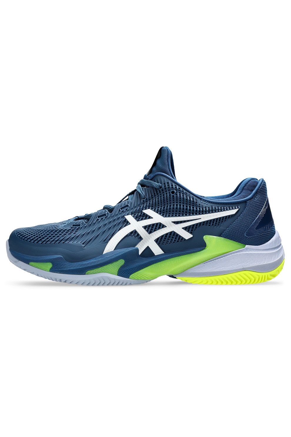 Asics, Pantofi pentru tenis Court FF 3 Clay, Alb, Albastru inchis