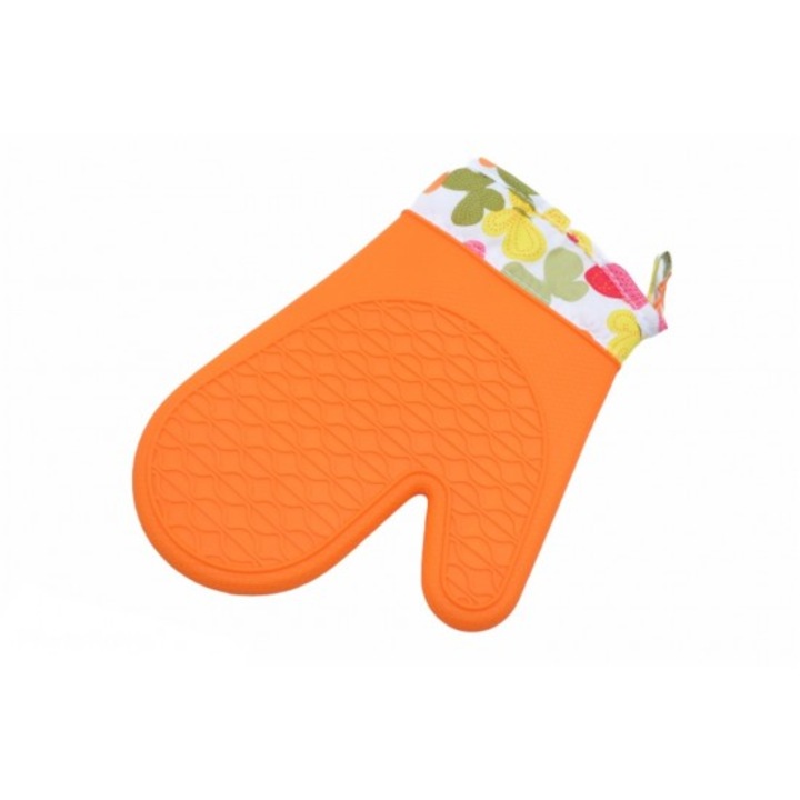 Sütőkesztyű, 26,5x19 cm, Szilikon+Textil, Többszínű
