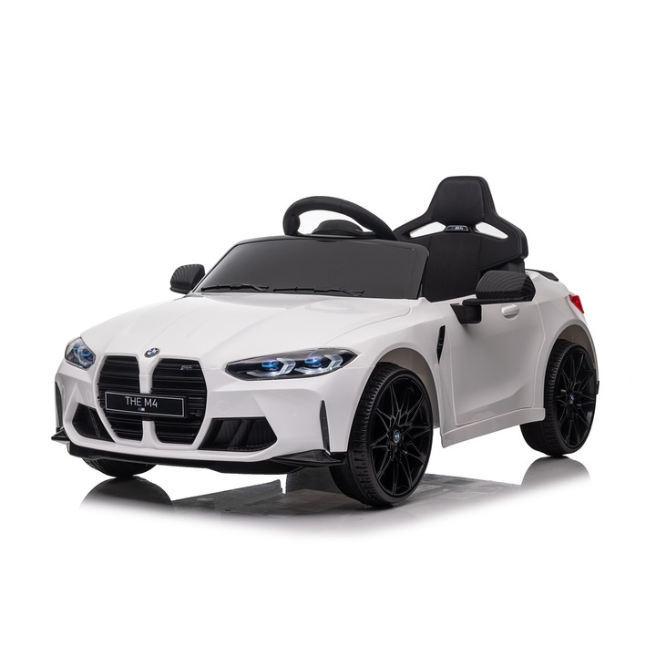 Masinuta electrica pentru copii Bmw M4 2x 45W 12V 7Ah, culoare alba