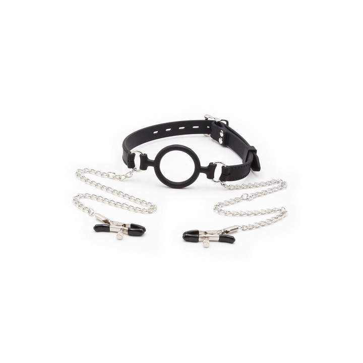 Калус със силиконов пръстен и регулируеми щипки за прикачени зърна, черен, универсален