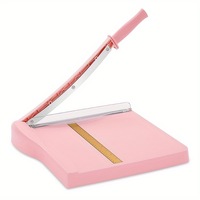 Cutter de hartie, capacitate 16 coli, cu protectie, roz, pentru A3/B4/A4/B5/A5/B6/B7