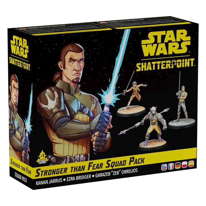 Extensie de joc Star Wars Shatterpoint, Stronger than Fear Squad Pack Kanan Jarrus, Atomic Mass Games, 3 carti si modele de asamblat