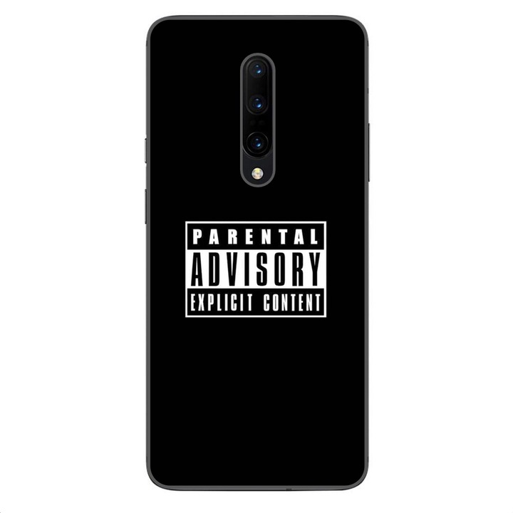 Husa compatibil cu OnePlus 7 Pro Silicon Gel Tpu Model Parental Advisory