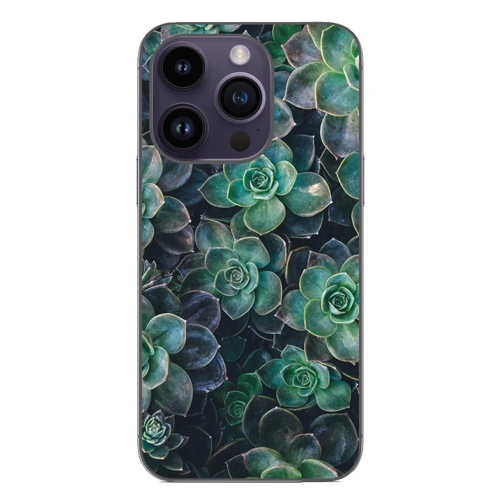 Husa compatibila cu Apple iPhone 14 Pro Silicon Gel Tpu Model Flori de Stanca