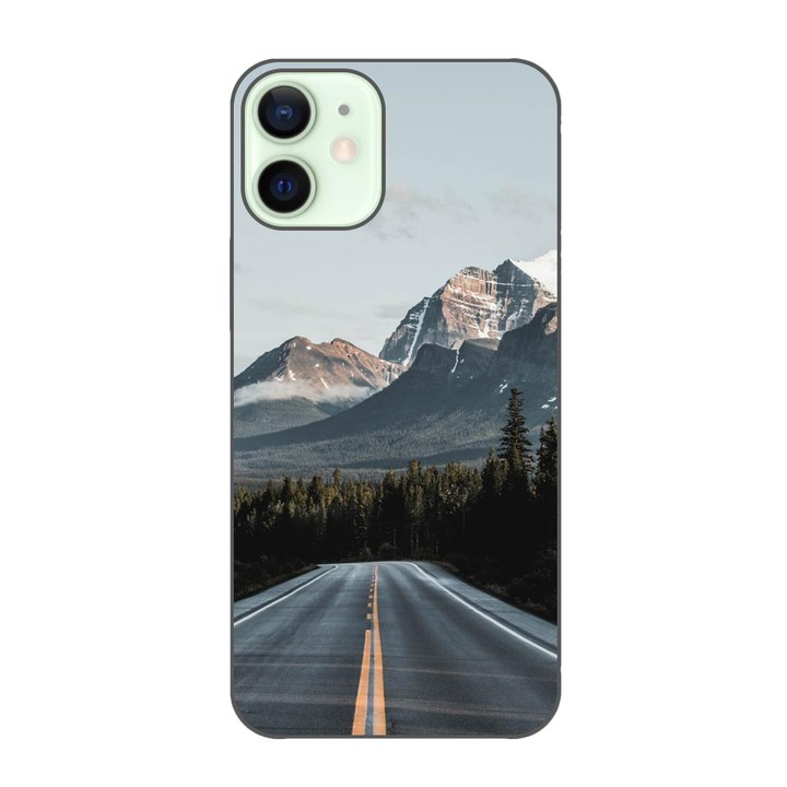 Husa compatibila cu Apple iPhone 12 Mini Silicon Gel Tpu Model Mountain Road