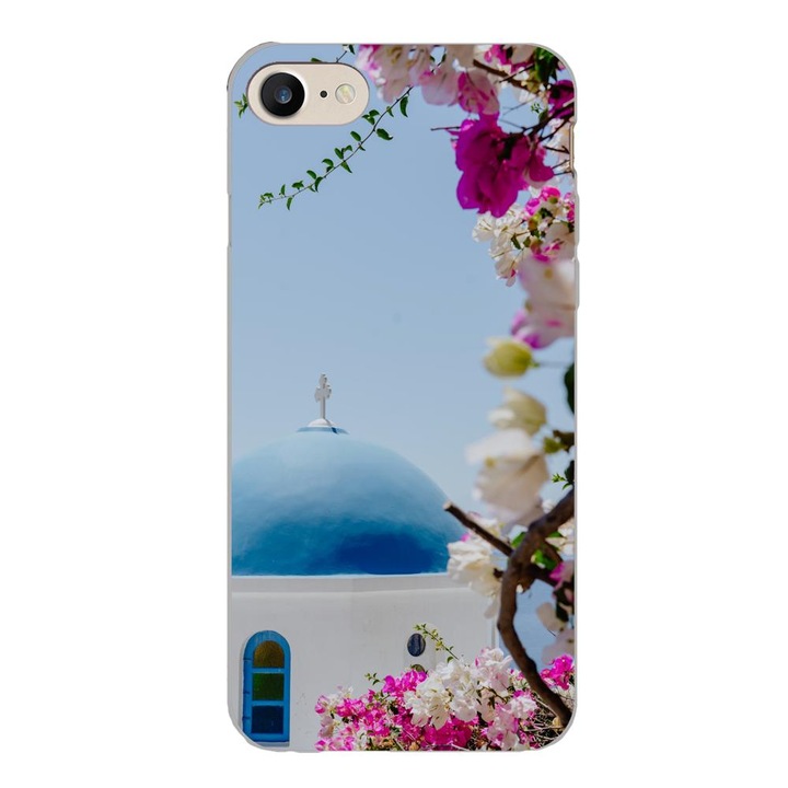 Husa compatibila cu Apple iPhone 7, iPhone 8, iPhone SE 2020 Silicon Gel Tpu Model Grecia Santorini