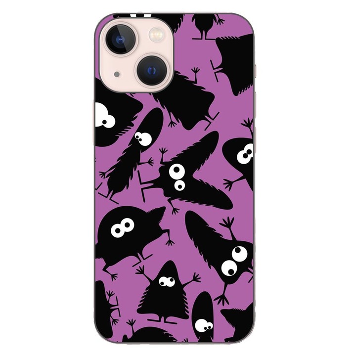 Кейс, съвместим с Apple iPhone 13 Mini Silicone Gel Tpu Модел Black Monsters