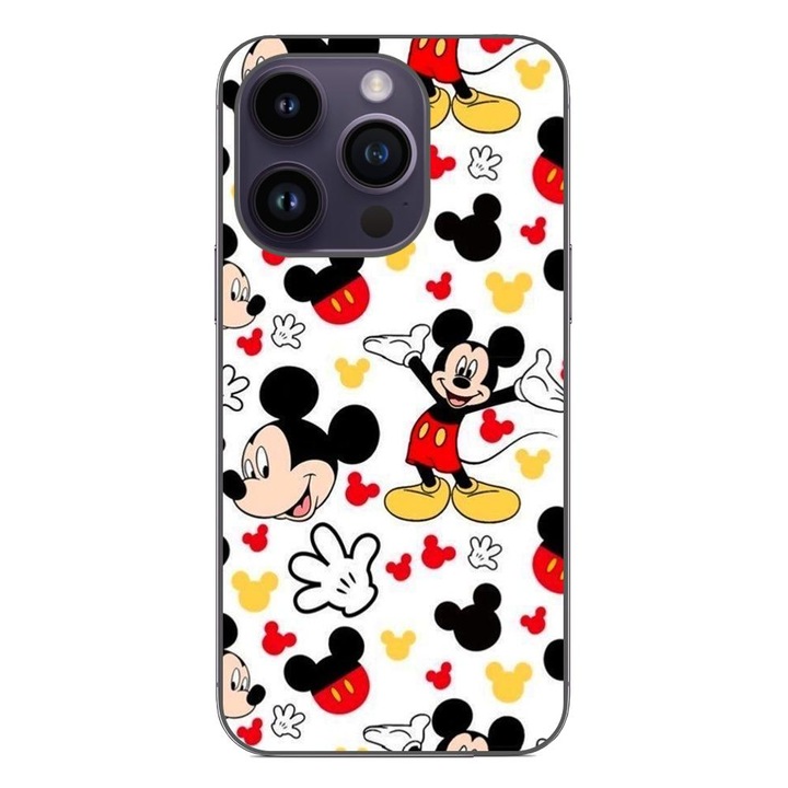 Калъф, съвместим с Apple iPhone 15 Pro Silicon Gel Tpu Модел Mickey Cool Pattern