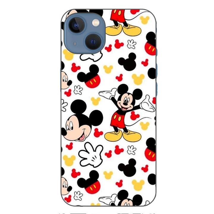 Husa compatibila cu Apple iPhone 13 Silicon Gel Tpu Model Mickey Cool Pattern