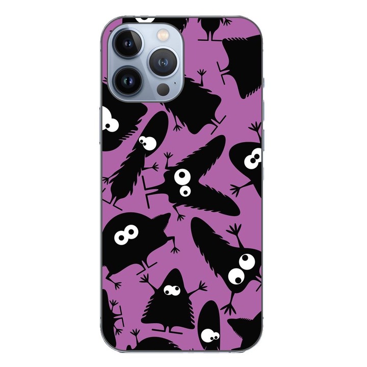 Кейс, съвместим с Apple iPhone 13 Pro Max Silicone Gel Tpu Модел Black Monsters