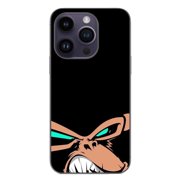Husa compatibila cu Apple iPhone 14 Pro Silicon Gel Tpu Model Angry Monkey