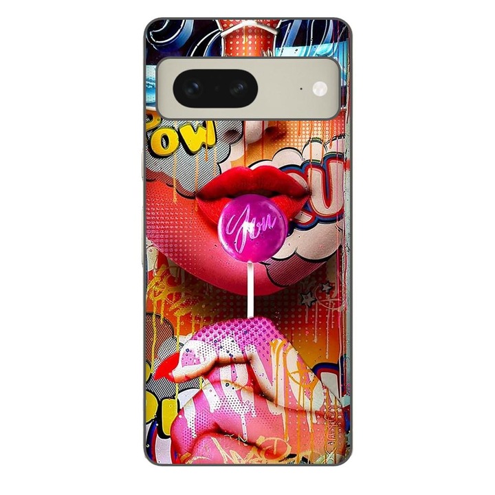 Husa compatibila cu Google Pixel 7 Silicon Gel Tpu Model Pop Art Lolipop