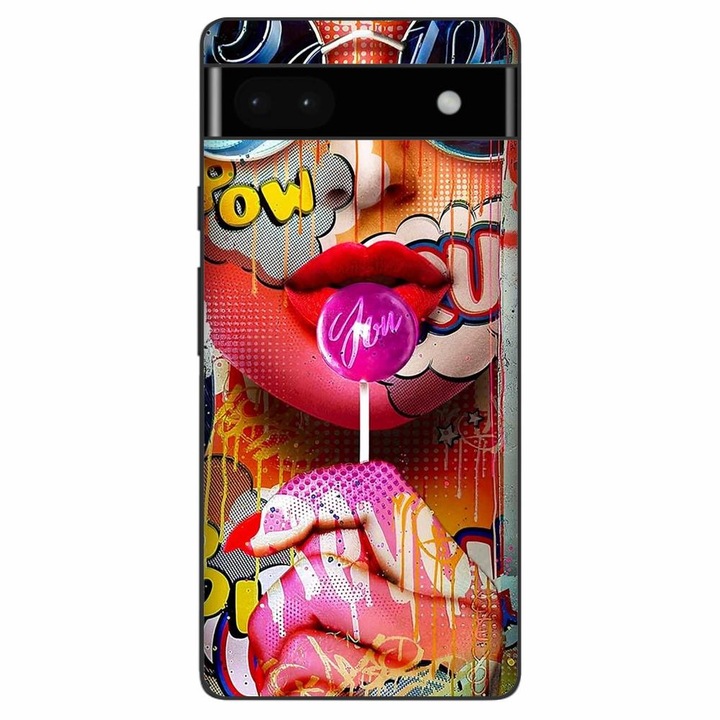 Husa compatibila cu Google Pixel 6A Silicon Gel Tpu Model Pop Art Lolipop