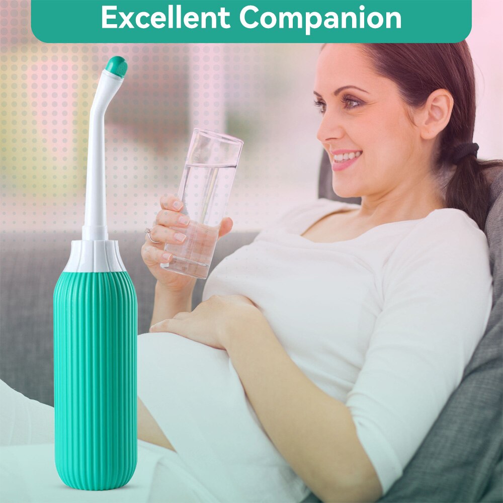 Irigator intim ZXJDN, 2 duze, 500ml, verde - eMAG.ro