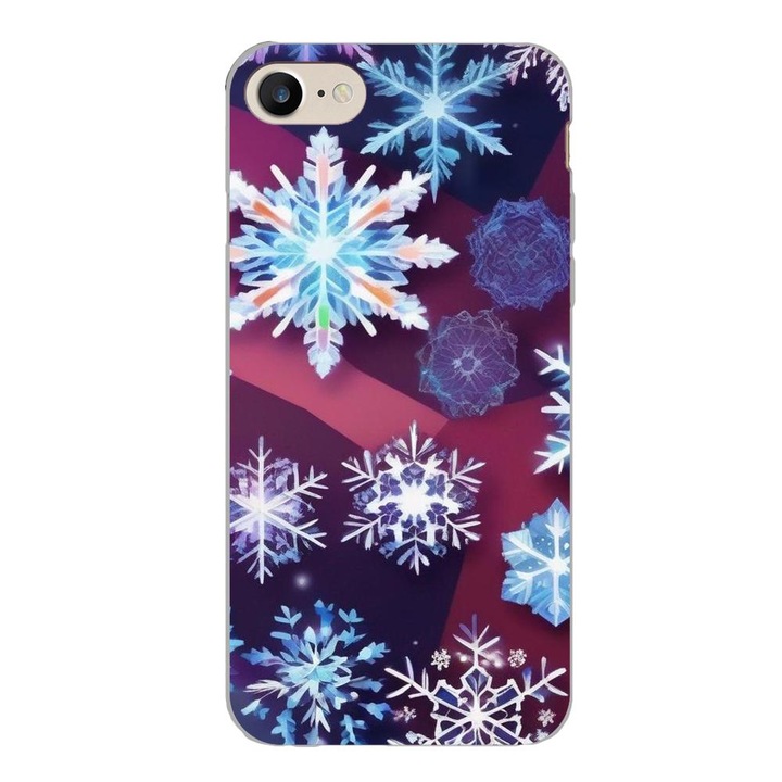 Husa compatibila cu Apple iPhone 7, iPhone 8, iPhone SE 2020 Silicon Gel Tpu Model Fulgi de Gheata