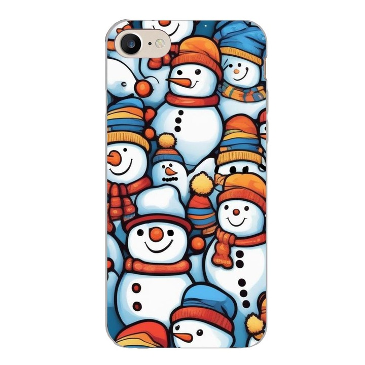 Husa compatibila cu Apple iPhone 7, iPhone 8, iPhone SE 2020 Silicon Gel Tpu Model Snowman Pattern