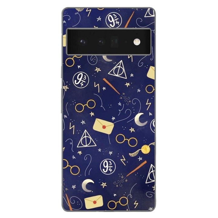 Husa compatibila cu Google Pixel 6 Pro Silicon Gel Tpu Model Harry Potter Pattern Symbols