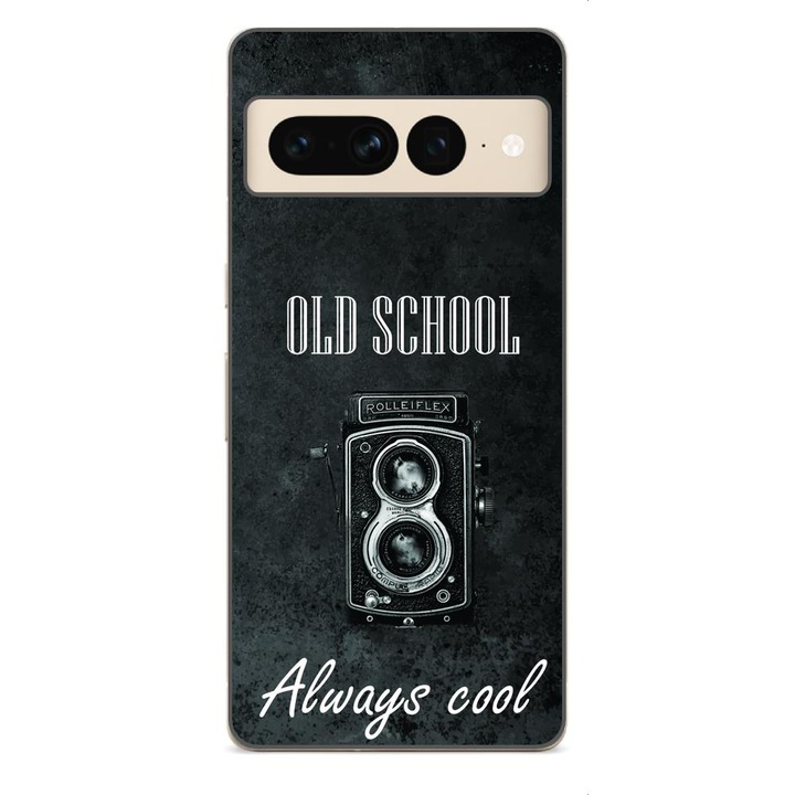 Husa compatibila cu Google Pixel 7 Pro Silicon Gel Tpu Model Retro Camera