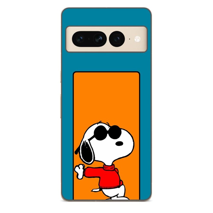 Husa compatibila cu Google Pixel 7 Pro Silicon Gel Tpu Model Snoopy
