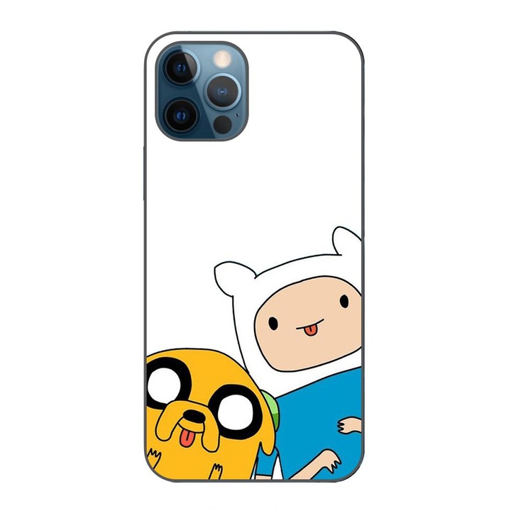 Husa compatibila cu Apple iPhone 12 Pro Max Silicon Gel Tpu Model Finn and Jake Tongues