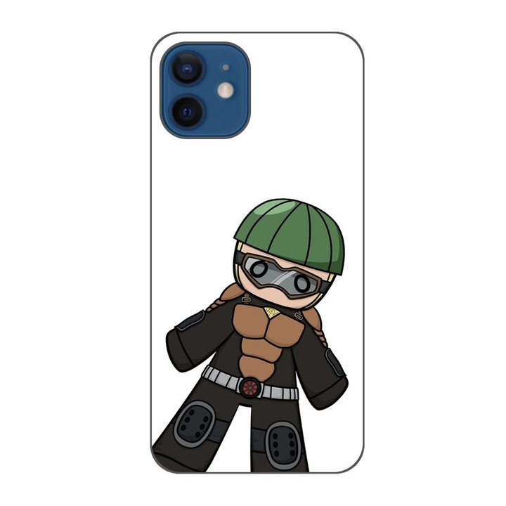 Husa compatibila cu Apple iPhone 12 Silicon Gel Tpu Model One Punch Man Mumen Rider