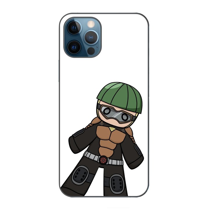 Husa compatibila cu Apple iPhone 12 Pro Max Silicon Gel Tpu Model One Punch Man Mumen Rider