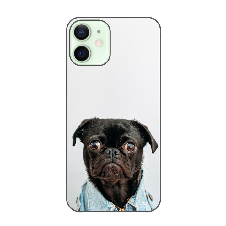 Husa compatibila cu Apple iPhone 12 Mini Silicon Gel Tpu Model Pug Fashion