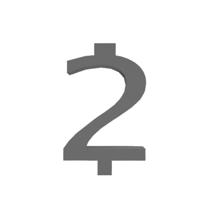 Свещник за торта, "2", рожден ден, 100 X 63 mm сребро