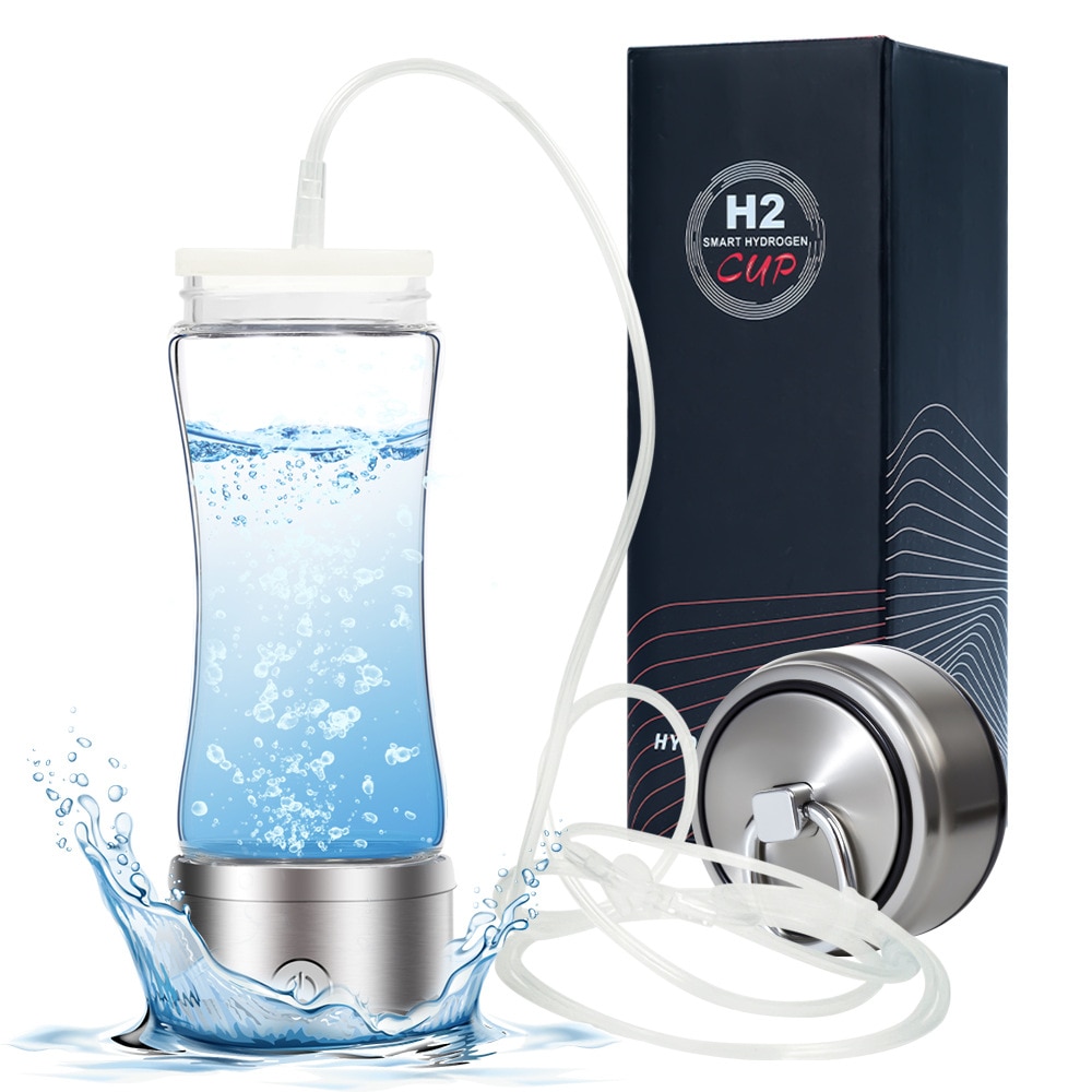 Waterstof Waterfles 300ML Snelle Elektrolyse 3 Minute Waterstof Rijke Watergenerator 1200 Tot 1400PPB Waterwaterionisator voor Kantoor Thuis en Reizen