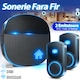 Sonerie Fara Fir/ Wireless, BYONDSELF®, 2 Emitatoare, pentru usa/ poarta, exterior, digitala, electrica, Distanta 300m, IP55, 110db, 55 Melodii, 5 Trepte Volum, Negru