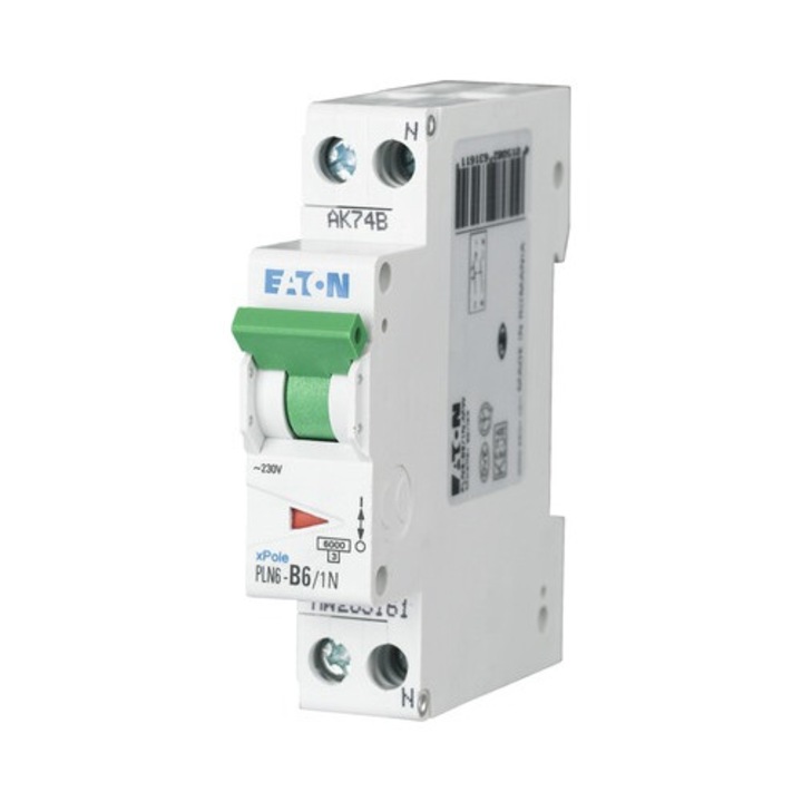 Disjunctor Electric Modular Eaton Xpole 1p+n 16a 6ka, Curba C
