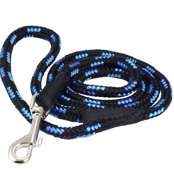 Lesa cordelina pentru caini, MILAN, prindere metalica, talie medie si mare, 120 x 0.8 cm