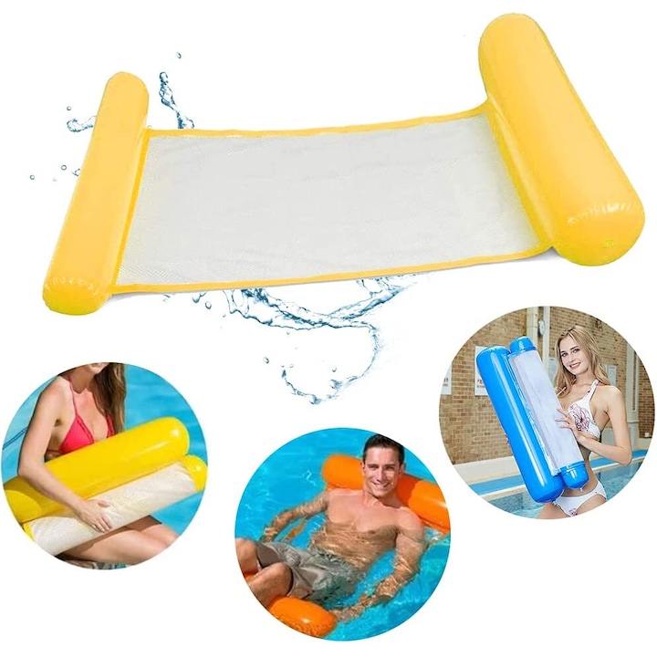 Pat gonflabil pentru piscina, Cozevdnt, 4 in 1, multicolor, 10x75x1.5cm, 1 bucata